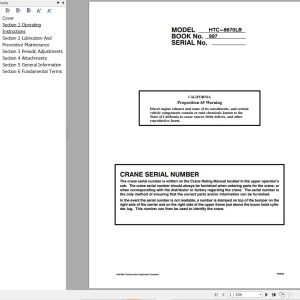 Link Belt Crane HTC 8660XLB Operation Manual (1)