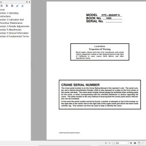 Link Belt Crane HTC 8660XP II Operation Manual (1)