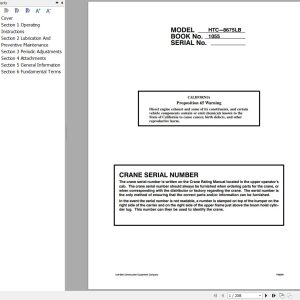 Link Belt Crane HTC 8665XLB Operation Manual (1)