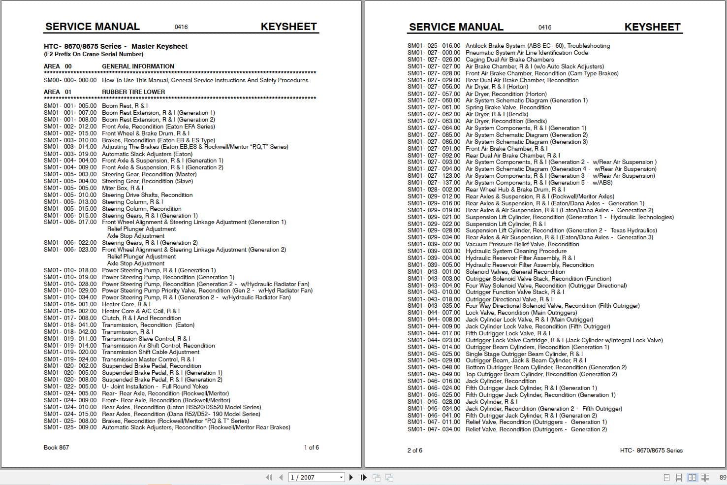 Link Belt Crane HTC 8670 Service Manual (1)