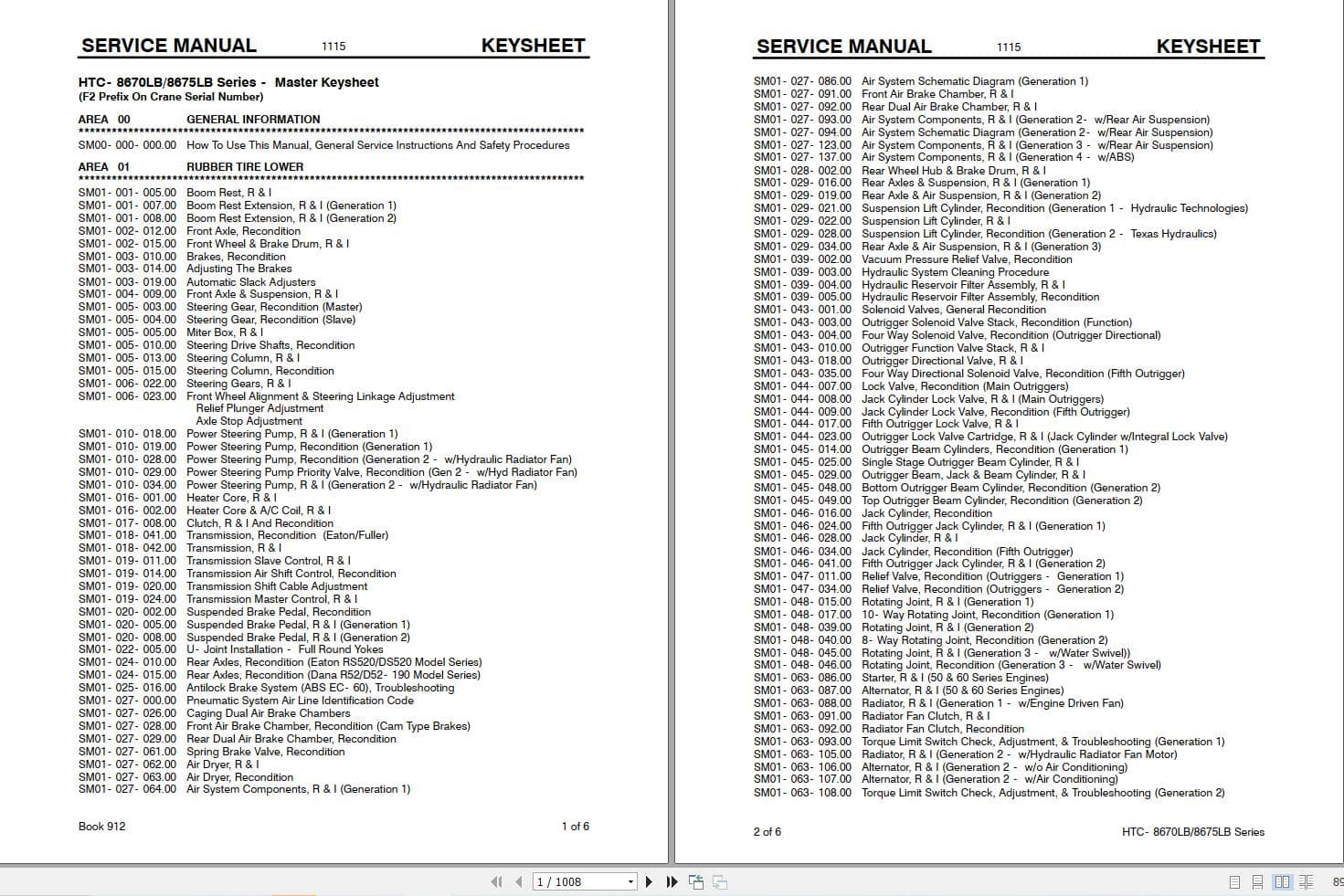 Link Belt Crane HTC 8670LB Service Manual (1)