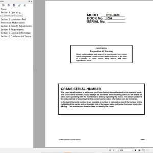 Link Belt Crane HTC 8675 Operation Manual (1)