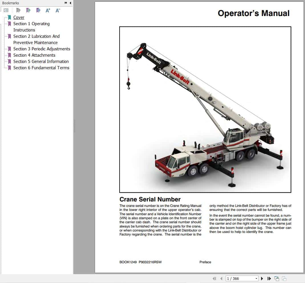 Link Belt Crane HTC 8675XP II Operation Manual (1)