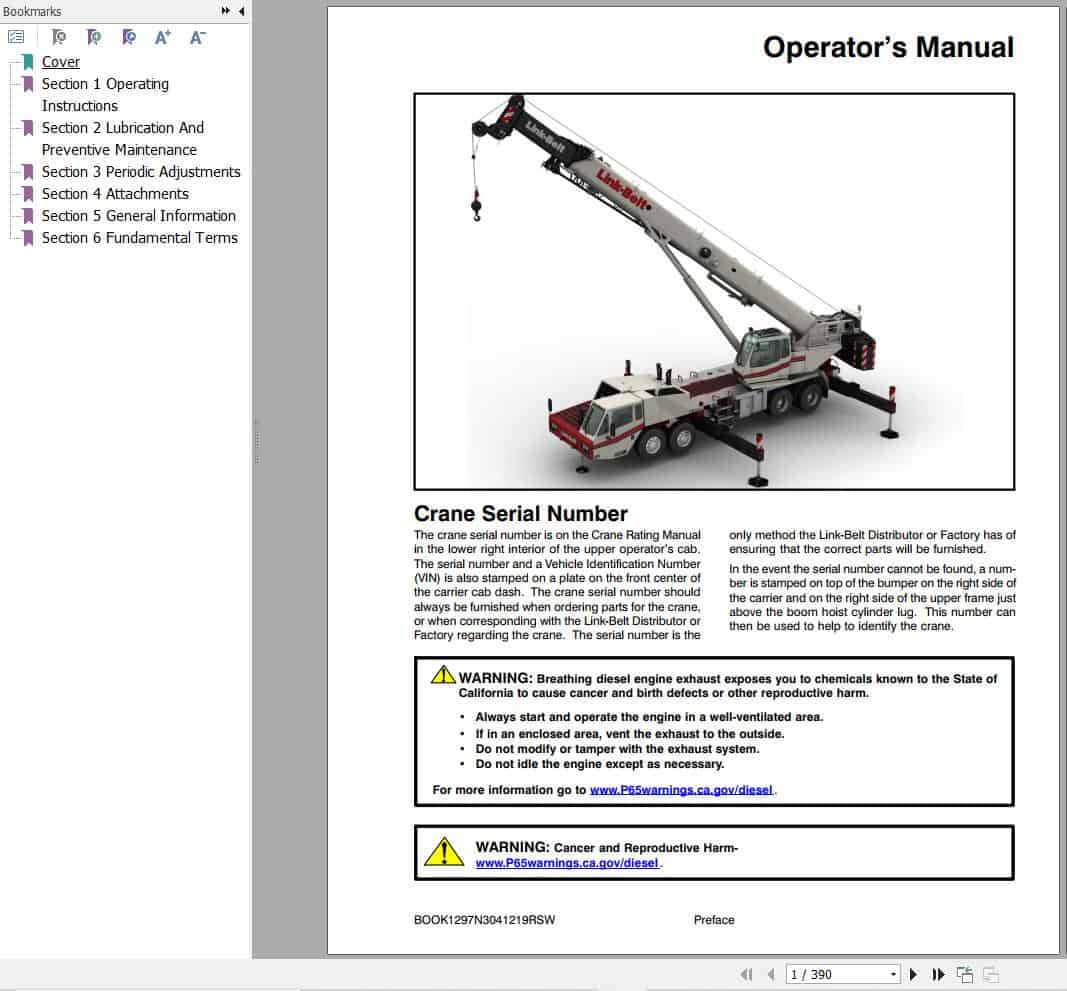 Link Belt Crane HTC 8690 Operation Manual (1)