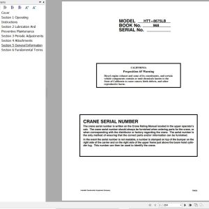 Link Belt Crane HTT 8670LB Operation Manual (1)