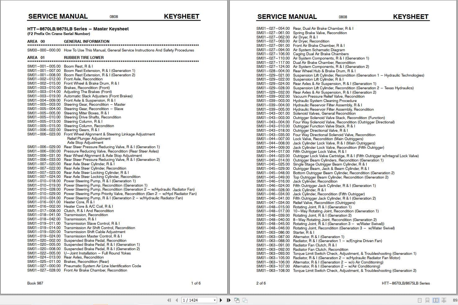 Link Belt Crane HTT 8670LB Service Manual (1)