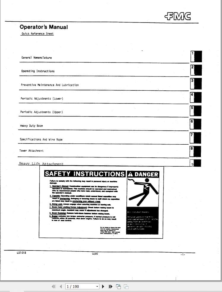 Link Belt Crane LS 1018 Operation Manual (1)