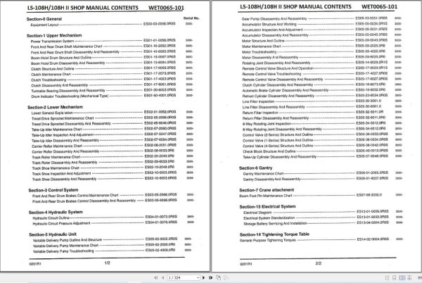 Link Belt Crane LS 108H II Service Manual (1)
