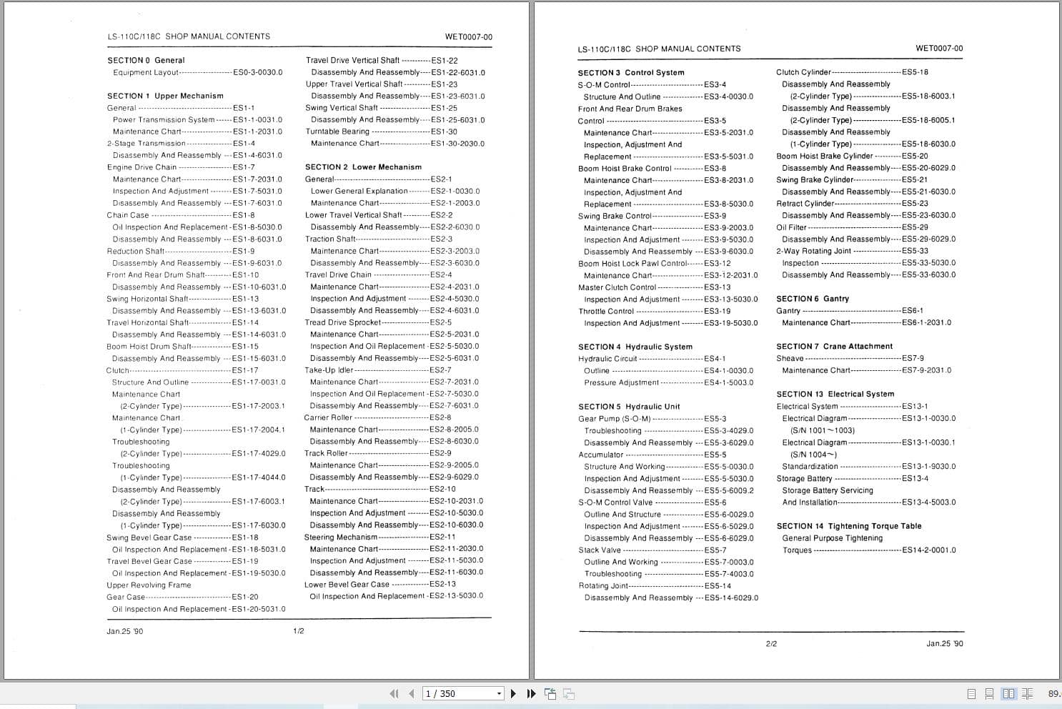 Link Belt Crane LS 110C Service Manual (1)