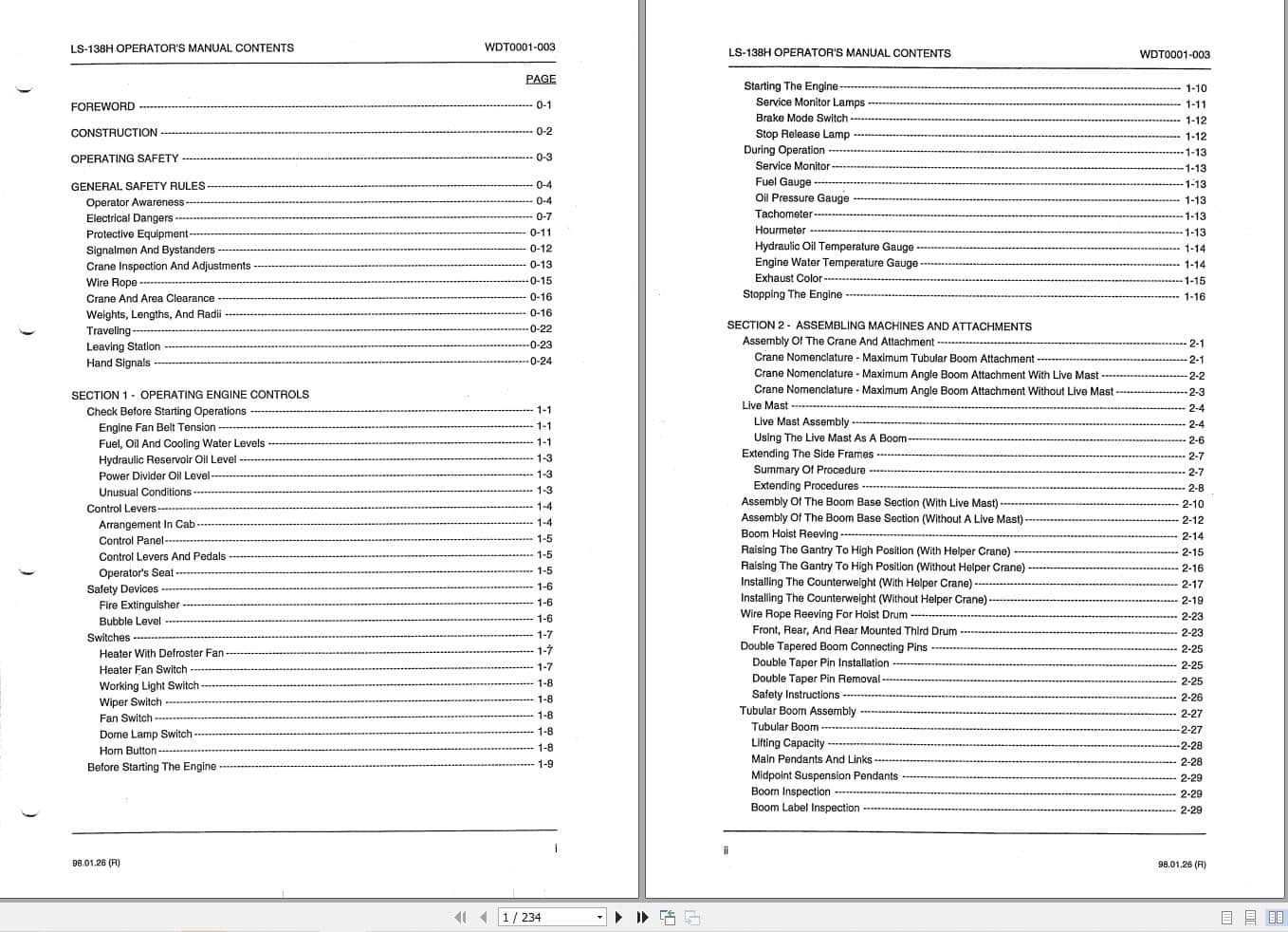 Link Belt Crane LS 138H Operation Manual WDT0001 003 (1)