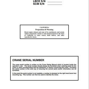 Link Belt Crane LS 238H Operation Manual (1)