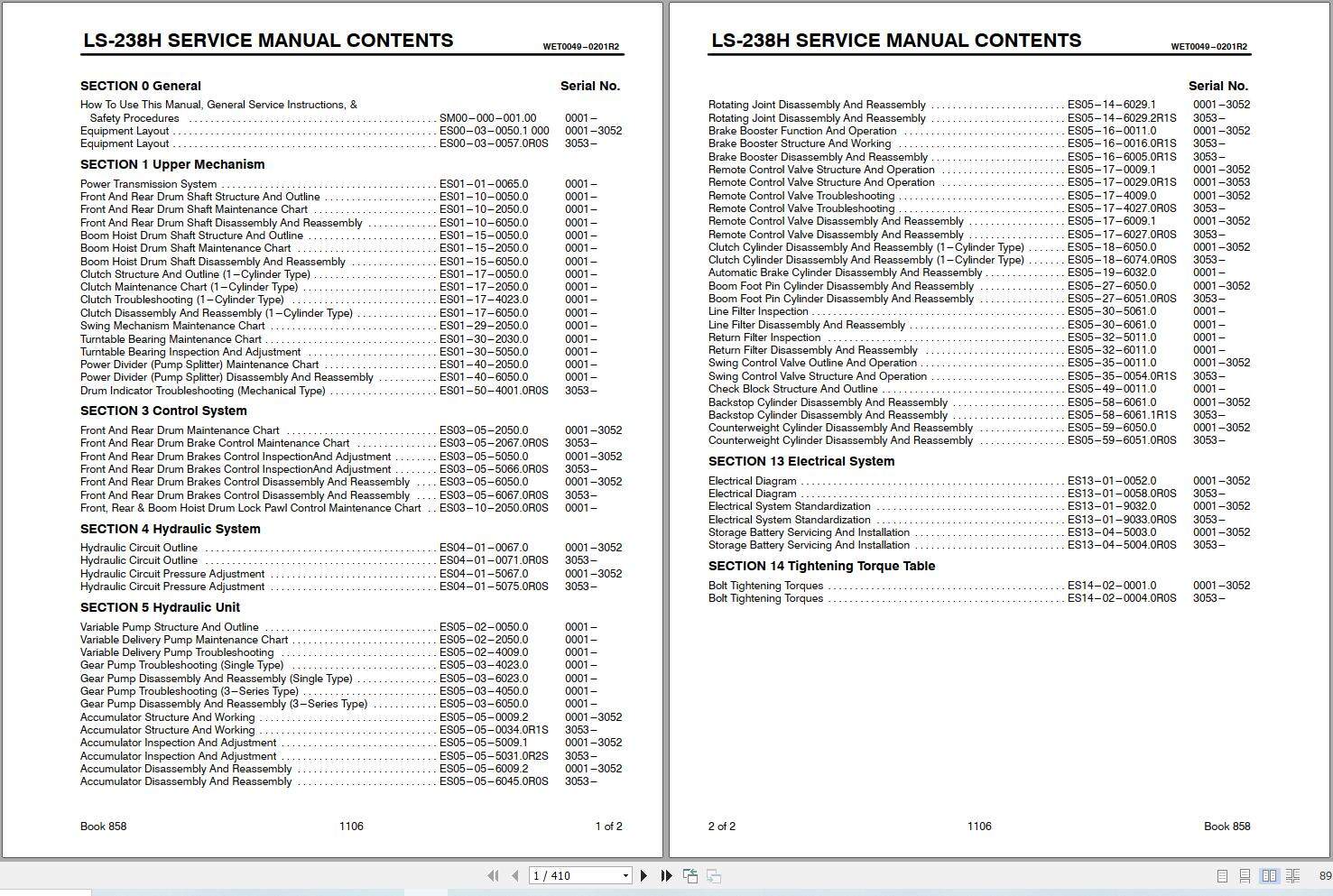 Link Belt Crane LS 238H Service Manual (1)