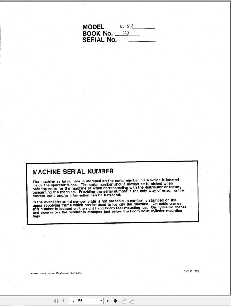 Link Belt Crane LS 518 Operation Manual 223 (1)
