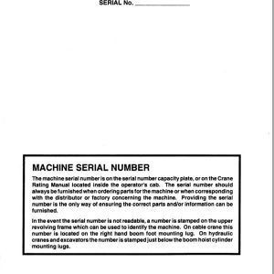 Link Belt Crane LS 58 Service Manual (1)