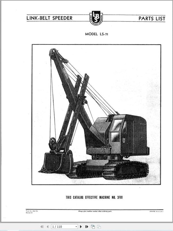 Link Belt Crane LS 71 Service Manual (1)