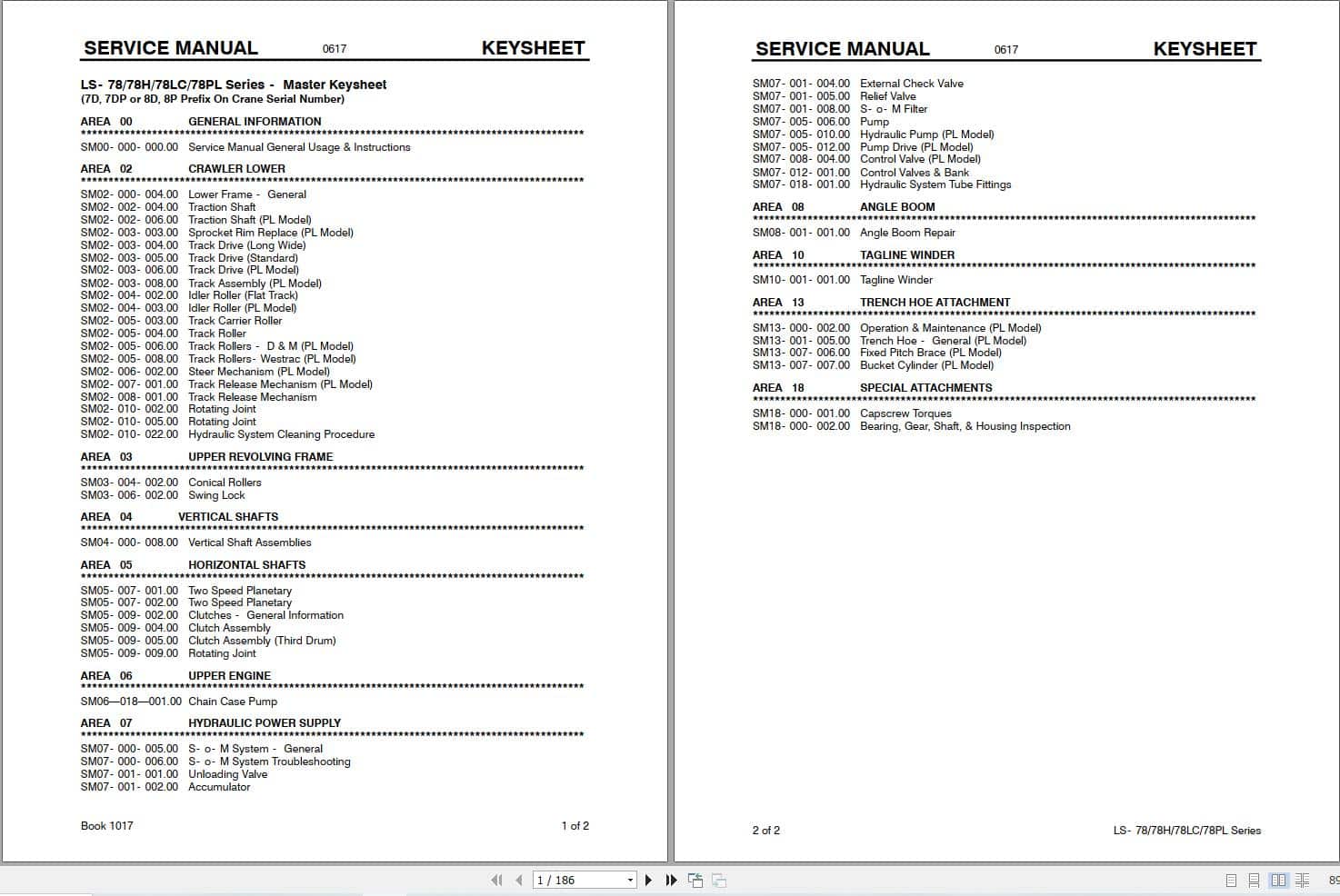 Link Belt Crane LS 78PL Service Manual (1)