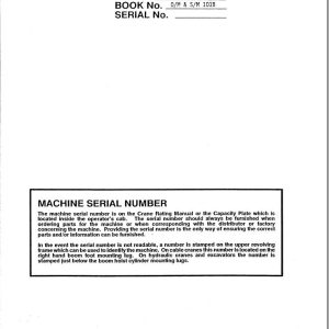Link Belt Crane LS 88 Operation Manual 101B (1)