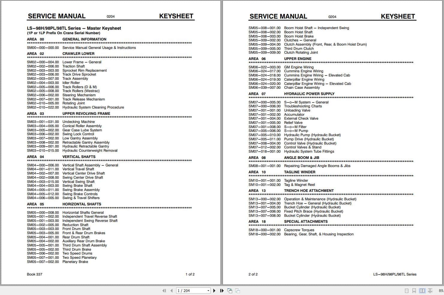 Link Belt Crane LS 98TL Service Manual (1)