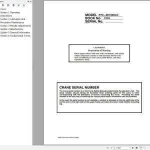 Link Belt Crane RTC 80100 II Operation Manual (1)