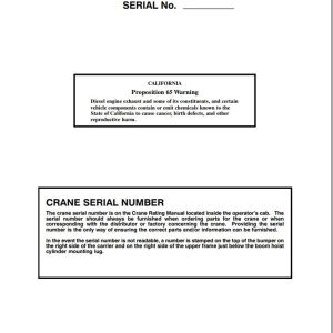 Link Belt Crane RTC 80100XP II Operation Manual (1)