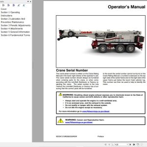 Link Belt Crane RTC 80130 II Operation Manual (1)