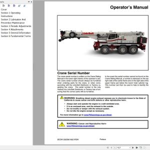 Link Belt Crane RTC 80160 II Operation Manual (1)