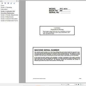 Link Belt Crane RTC 8018 Operation Manual (1)