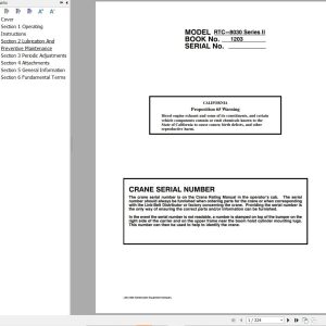 Link Belt Crane RTC 8030 II Operation Manual (1)