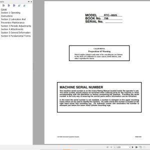 Link Belt Crane RTC 8030 Operation Manual (1)