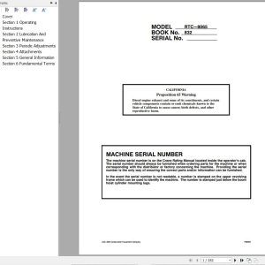 Link Belt Crane RTC 8050XL Operation Manual (1)