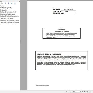 Link Belt Crane RTC 8080 II Operation Manual (1)