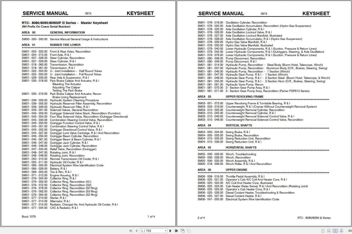 Link Belt Crane RTC 8090XP II Service Manual (1)