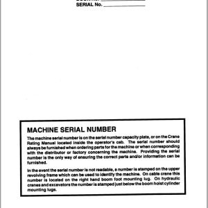 Link Belt Crane TC 78B Service Manual (1)