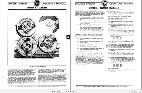 Link Belt Crane TC 98A Operation Manual 143A (2)