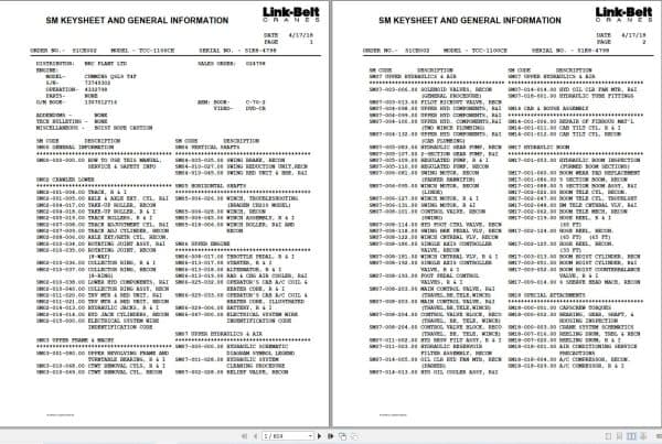 Link Belt Crane TCC 1100CE Service Manual (1)