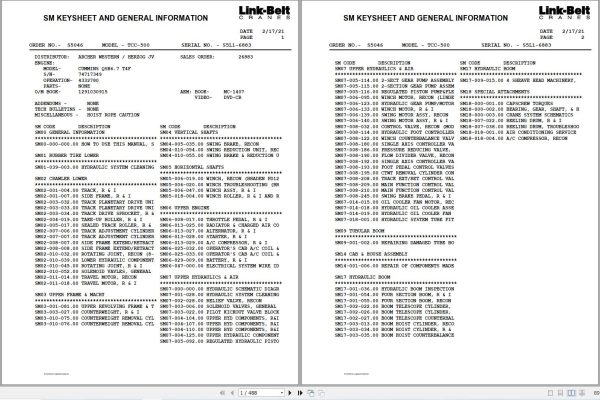 Link Belt Crane TCC 500 Service Manual (1)
