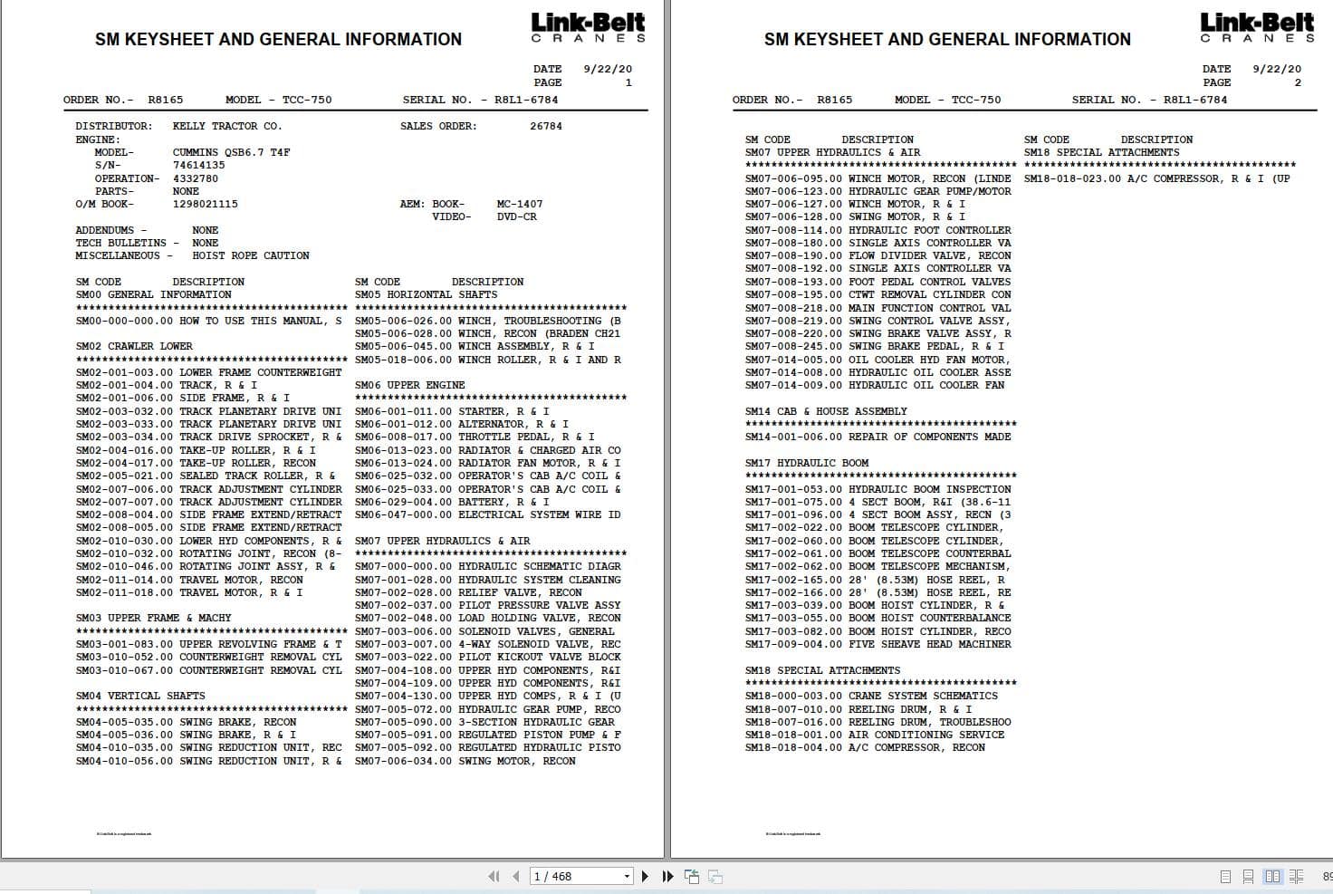 Link Belt Crane TCC 750 Service Manual (1)