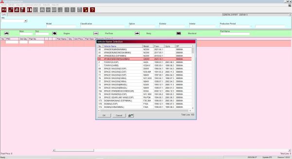 Mitsubishi MMC ASA EPC 06.2025 Region General Parts Catalog 2