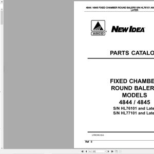 New Idea Round Balers 4844 4845 Parts Manual 700724787A (1)
