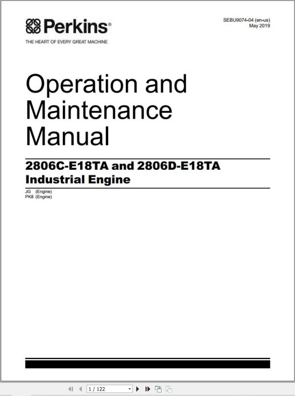 Perkins Engine 2806C E18TA 2806D E18TA Operation and Maintenance Manual SEBU9074 04