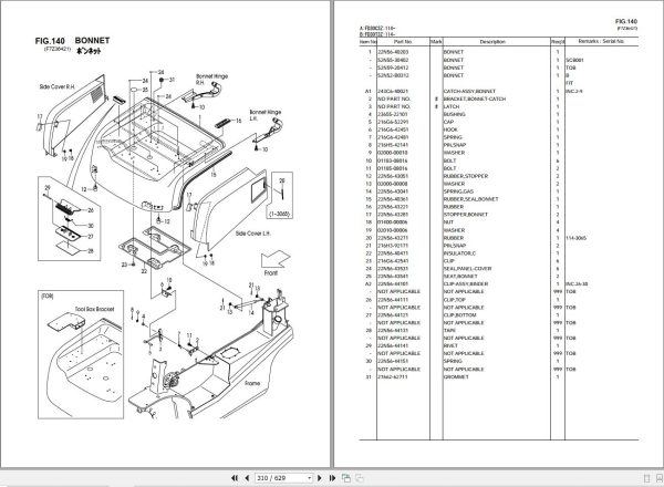 TCM Forklift FD30C3Z FD30T3Z Parts Catalog PF 2U8F (2)