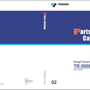 Tadano Rough Terrain Crane TR 500EX 3 Parts Manual TR 500EX 3 P1 2EJ (1)