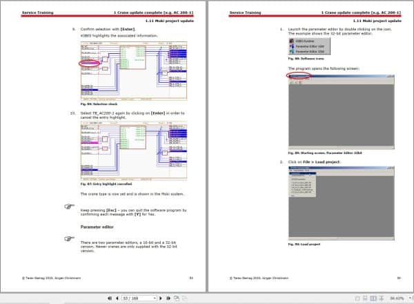 Terex Software Programming AC   Cranes Service Training 1