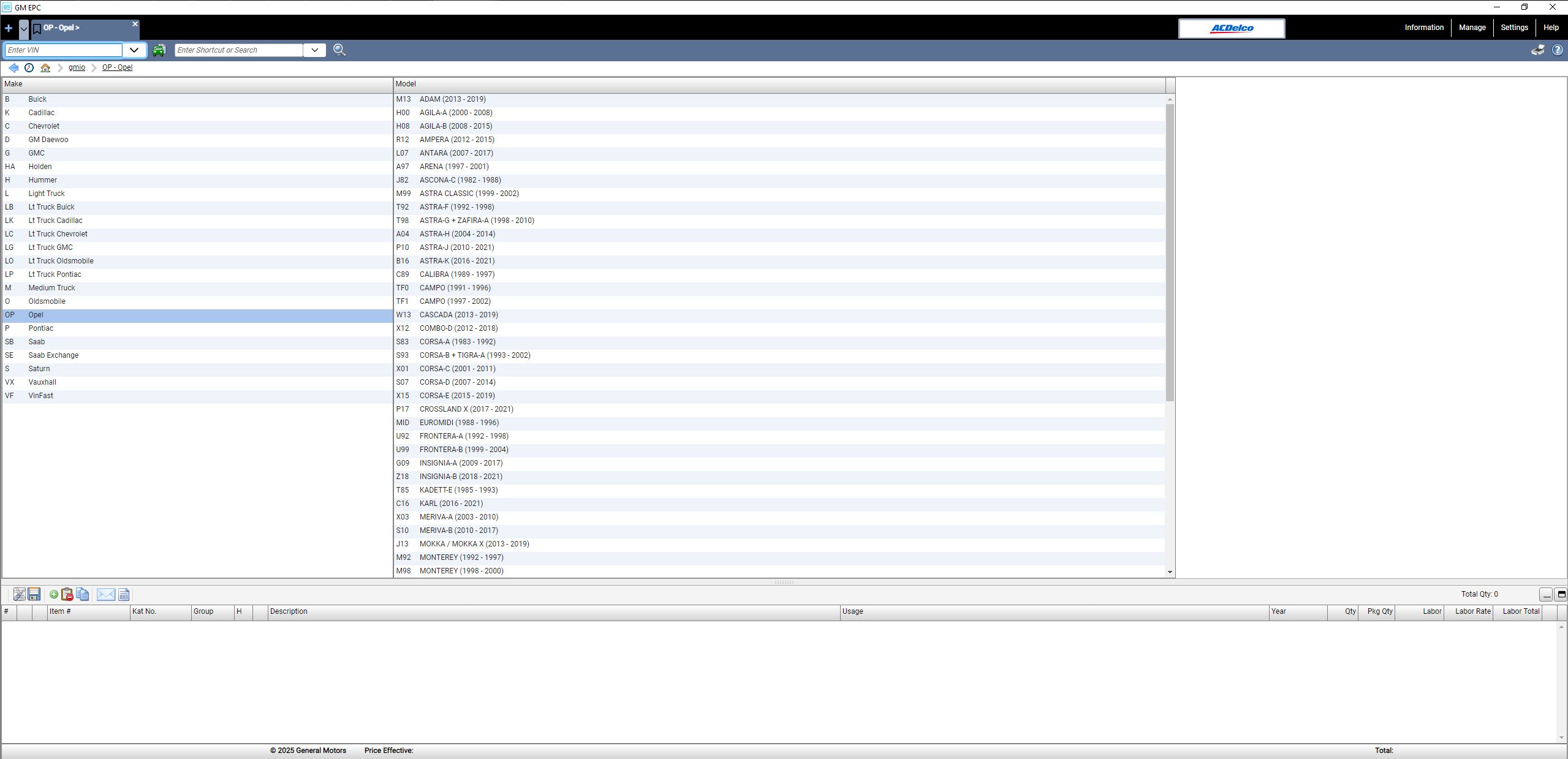 VMW GMIO EPC 04.2025 Spare Parts Catalog VMWare 1