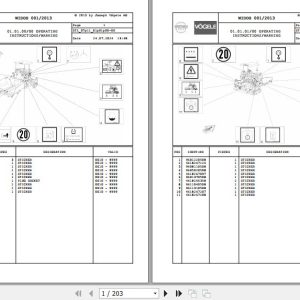 Vogele Asphalt Paver SUPER 1203 07.11 5000000009 Spare Parts Catalog (1)