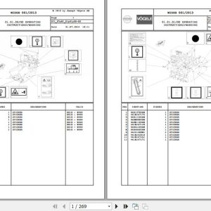 Vogele Asphalt Paver SUPER 1600 1 SUPER 1800 1 07.82 2010432 Spare Parts Catalog (1)