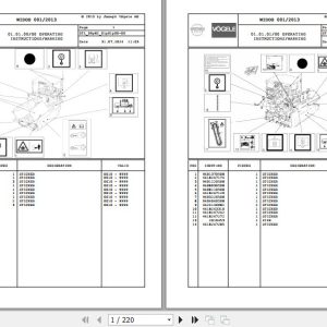 Vogele Asphalt Paver SUPER 1600 1 SUPER 1800 1 09.82 2034271 Spare Parts Catalog (1)