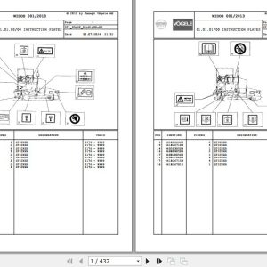 Vogele Asphalt Paver SUPER 1800 SF 03.SF 2008049 Spare Parts Catalog (1)