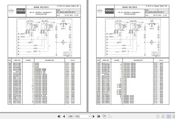 Vogele Asphalt Paver SUPER 1800 SF 03.SF 2008049 Spare Parts Catalog (2)