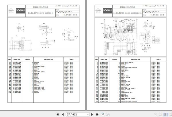 Vogele Asphalt Paver SUPER 1800 SF 03.SF 2008049 Spare Parts Catalog (3)